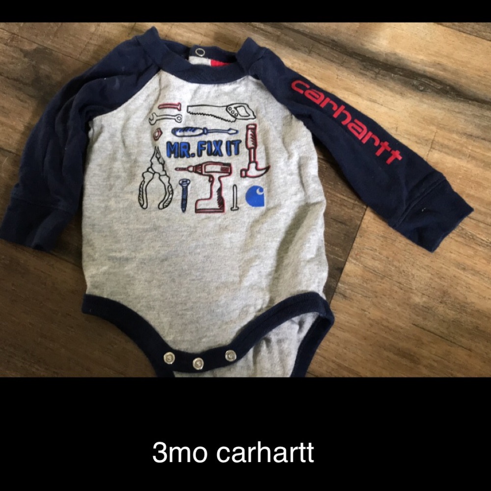 3mo mr fix it carhartt onesie